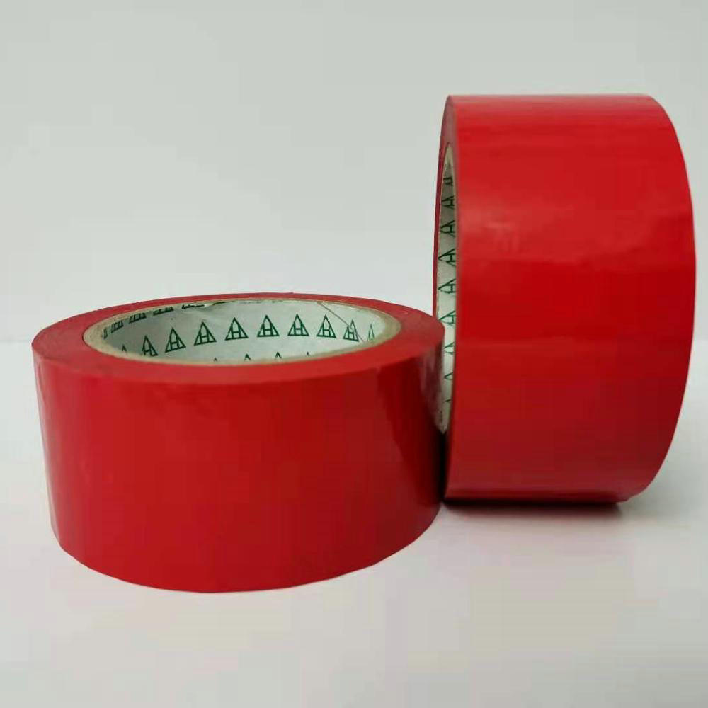 赤色カスタム幅BOPPパッキングテープ接着剤透明透明テープカスタムサイズ